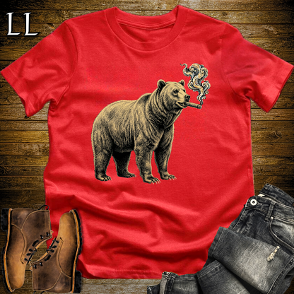 Vintage Cigar Grizzly Softstyle T Shirt Red | Funny Cigar Shirt