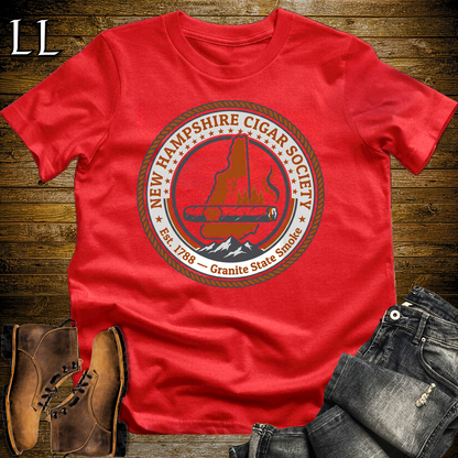 New Hampshire Cigar Society Softstyle T Shirt Red | Cigar Lover Gift Tee