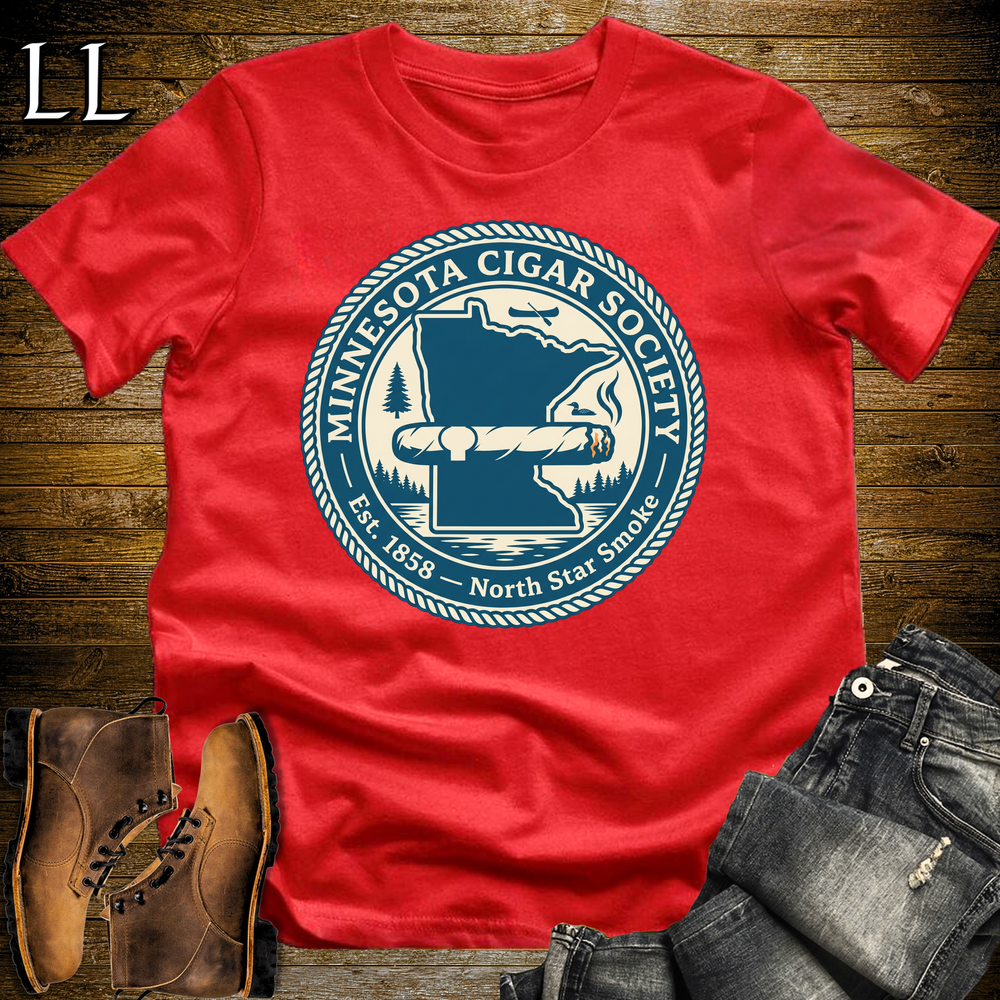 Minnesota Cigar Society Softstyle T Shirt Red | Cigar Lover Gift Tee
