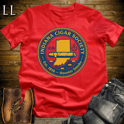 Indiana Cigar Society Softstyle T Shirt Red | Cigar Lover Gift Tee