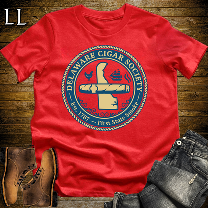 Delaware Cigar Society Softstyle T Shirt Red | Cigar Lover Gift Tee