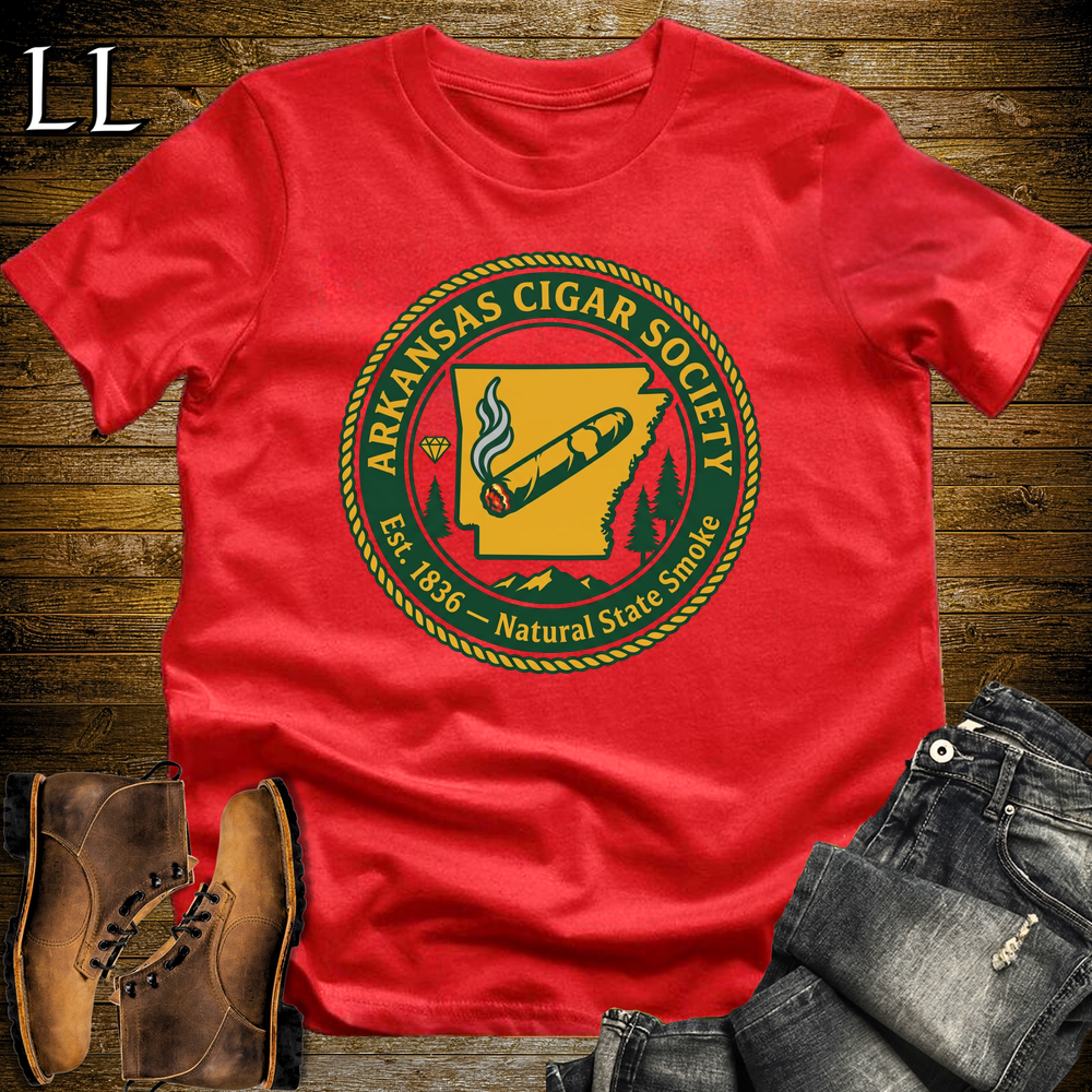 Arkansas Cigar Society Softstyle T Shirt Red | Cigar Lover Gift Tee