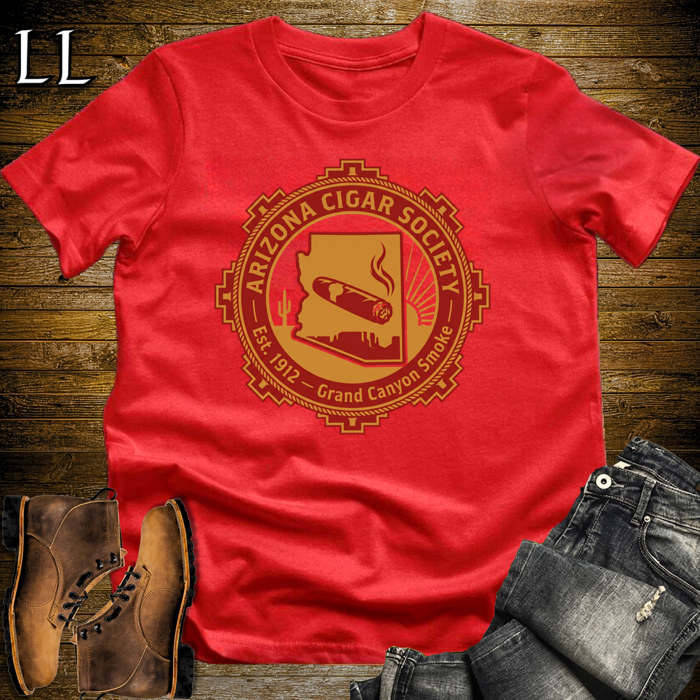 Arizona Cigar Society Softstyle T Shirt Red | Cigar Lover Gift Tee