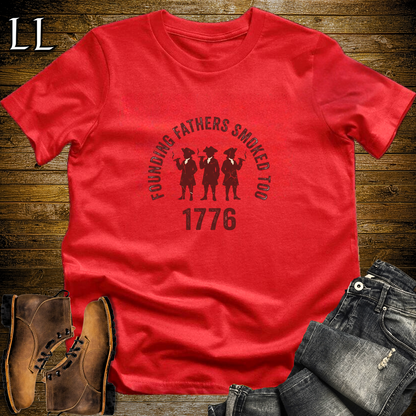 Founding Fathers Smoke Cigars Softstyle T Shirt Red | Patriotic Cigar Tee