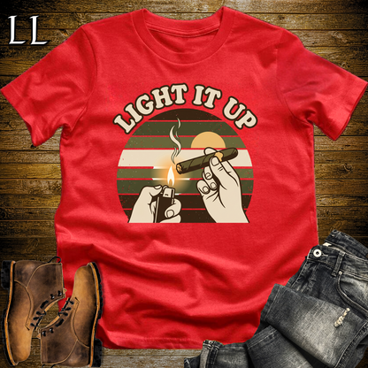 Light It Up Cigar Softstyle T Shirt Red | Cigar Lover Tee