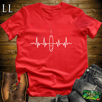 Cigar Heartbeat Softstyle T Shirt Red | Cigar Lover Heartbeat Tee