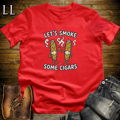 Lets Cigar Softstyle T Shirt Red | Funny Cigar Tee