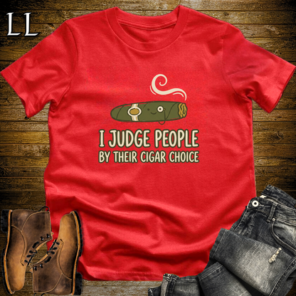 Judge By Your Cigar Softstyle T Shirt Red | Cigar Lover Tee