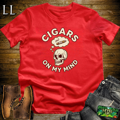 Cigars On My Mind Softstyle T Shirt Red | Cigar Lover Tee