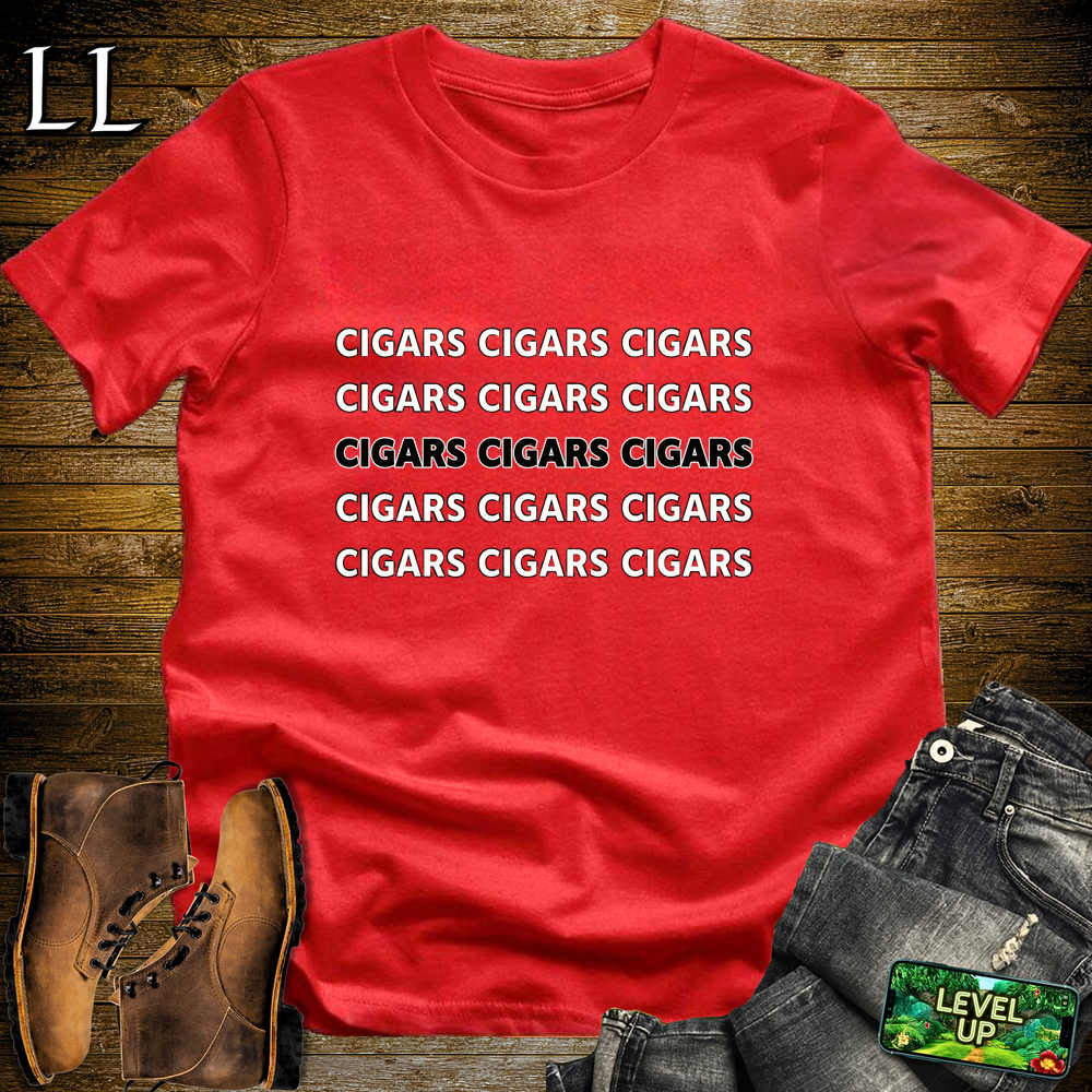Cigars Cigars Cigars Softstyle T Shirt Red | Cigar Lover Tee