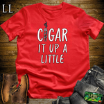 Cigar It Up A Little Softstyle T Shirt Red | Funny Cigar Tee