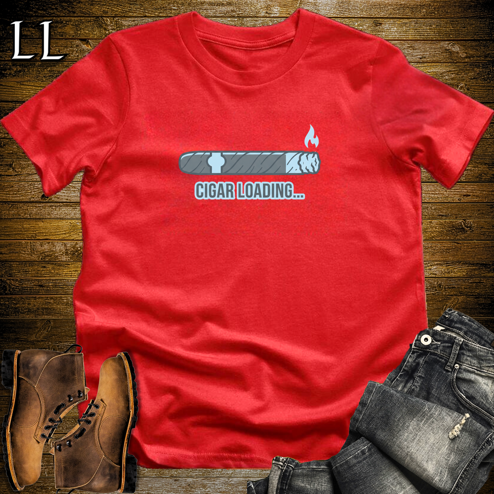 Cigar Loading Softstyle T Shirt Red | Funny Cigar Tee