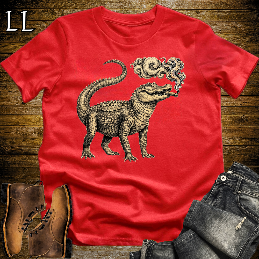 Vintage Cigar Alligator Softstyle T Shirt Red | Cigar Alligator Tee