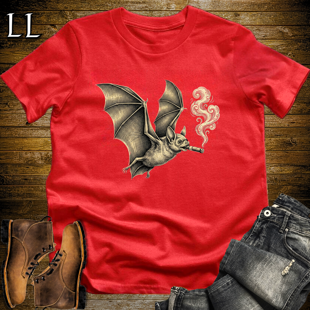 Vintage Cigar Bat Softstyle T Shirt Red | Cigar Bat Tee