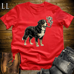 Vintage Cigar Bernese Mountain Dog Softstyle T Shirt Red | Cigar Bernese Mountain Dog Tee