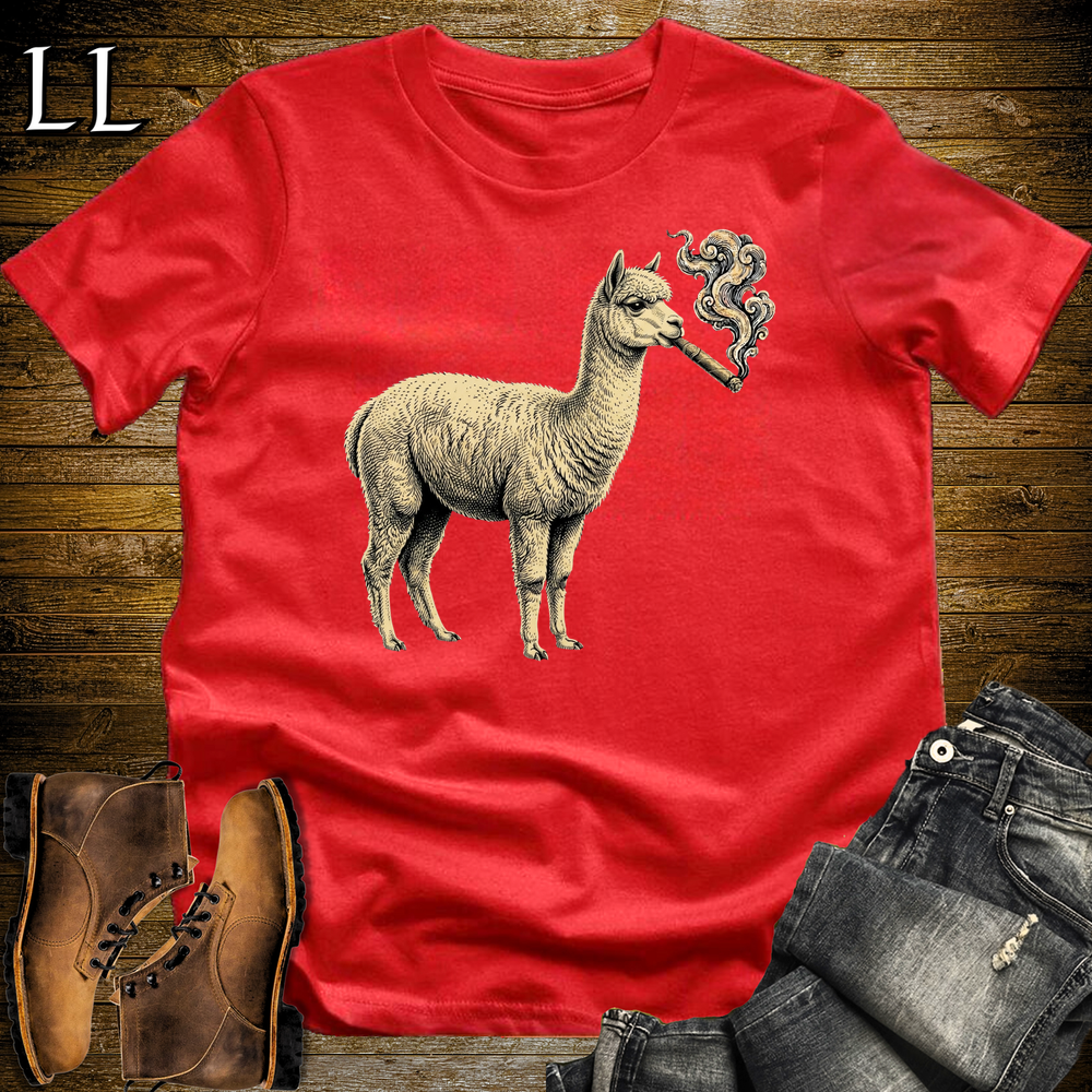 Vintage Cigar Alpaca Softstyle T Shirt Red | Cigar Alpaca Tee
