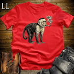 Vintage Cigar Capuchin Monkey Softstyle T Shirt Red | Cigar Capuchin Monkey Tee