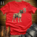 Vintage Cigar Boxer Softstyle T Shirt Red | Cigar Boxer Dog Tee