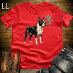 Vintage Cigar Boston Terrier Softstyle T Shirt Red | Cigar Boston Terrier Tee