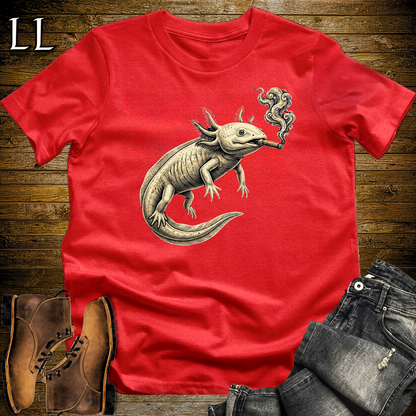 Vintage Cigar Axolotl Softstyle T Shirt Red | Cigar Axolotl Tee