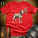 Vintage Cigar Dalmatian Softstyle T Shirt Red | Cigar Dalmatian Dog Tee
