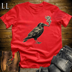 Vintage Cigar Crow Softstyle T Shirt Red | Cigar Lover Graphic Tee
