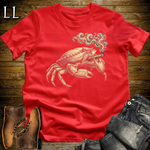 Vintage Cigar Crab Softstyle T Shirt Red | Cigar Lover Graphic Tee
