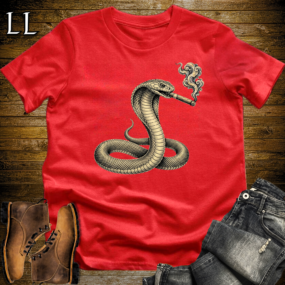 Vintage Cigar Cobra Softstyle T Shirt Red | Vintage Cigar Lover Tee