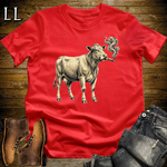 Vintage Cigar Cow Softstyle T Shirt Red | Funny Animal Cigar Tee