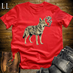 Vintage Cigar Coyote Softstyle T Shirt Red | Funny Animal Cigar Tee