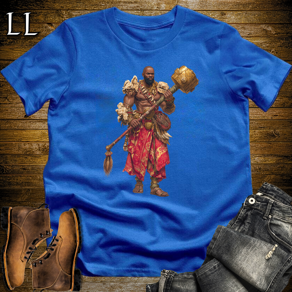 African Gold Mace Warrior King Royal | Royal Tee