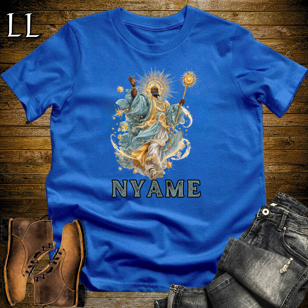 Nyame African God Softstyle Tee Royal Blue | Akan Supreme God Tee