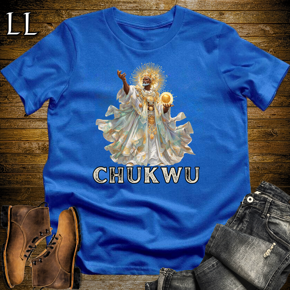Chukwu African God Softstyle Tee Royal Blue | Igbo Supreme God Tee