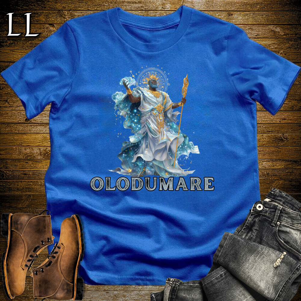 African God Olodumare Softstyle Tee Royal Blue | Yoruba Supreme God Tee