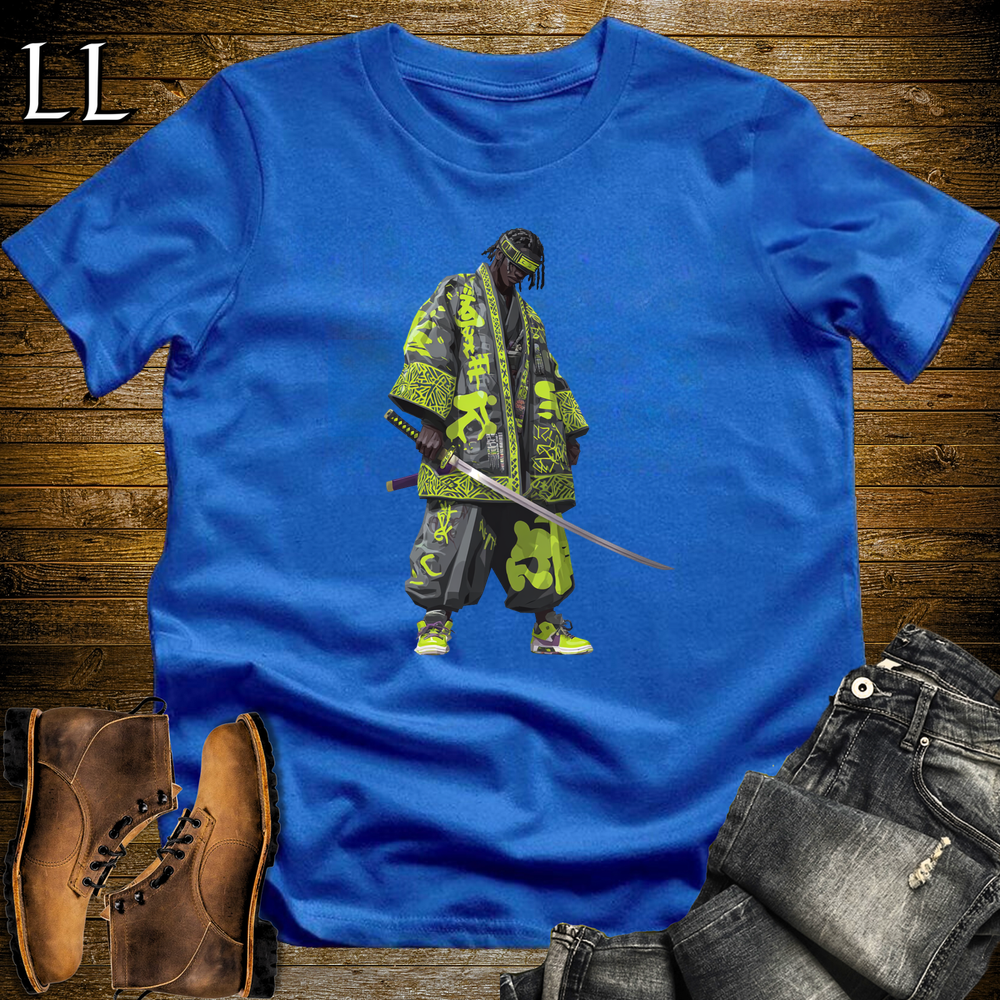 African Green Street Samurai Royal | African Warrior Tee
