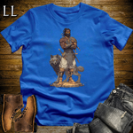 African Black Wolf Assassin Softstyle Tee Royal | African Warrior Tee