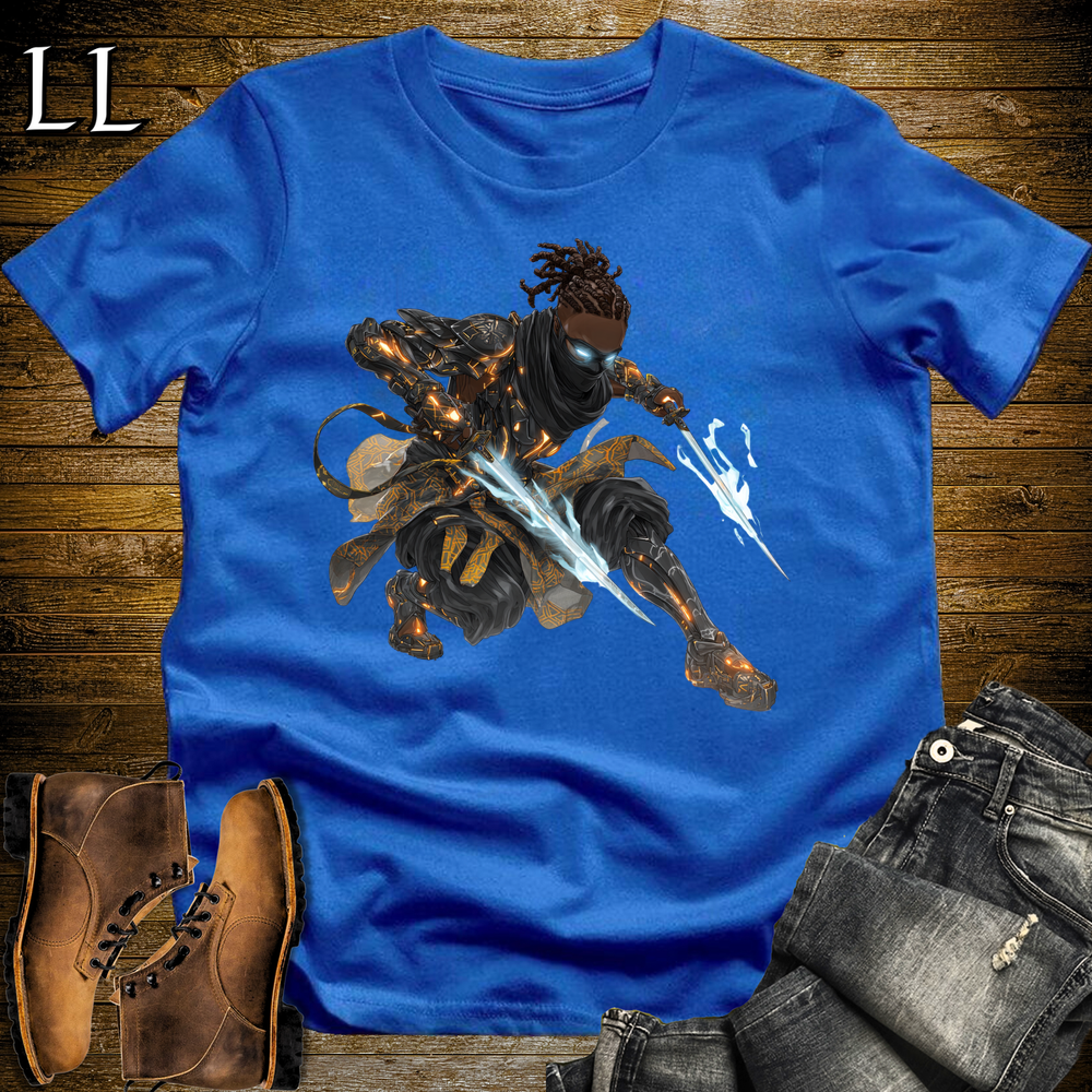African Obsidian Assassin Softstyle Tee Royal | African Warrior Tee