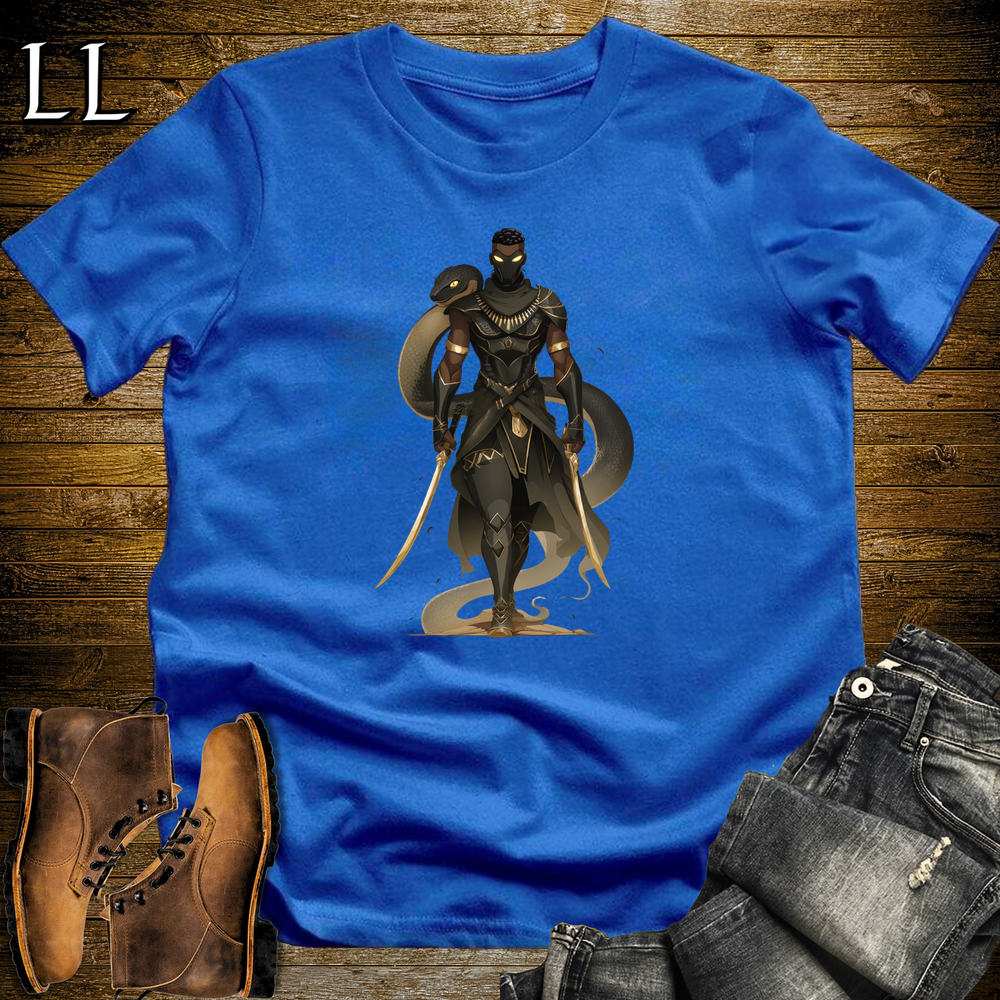 African Black Mamba Assassin Softstyle Tee Royal | African Warrior Tee