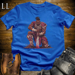 African Red Barbarian Softstyle Tee Royal | African Warrior Tee