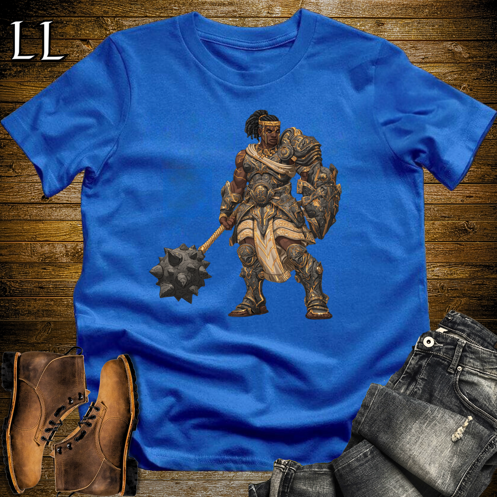 African Stone Barbarian Softstyle Tee Royal | African Warrior Tee