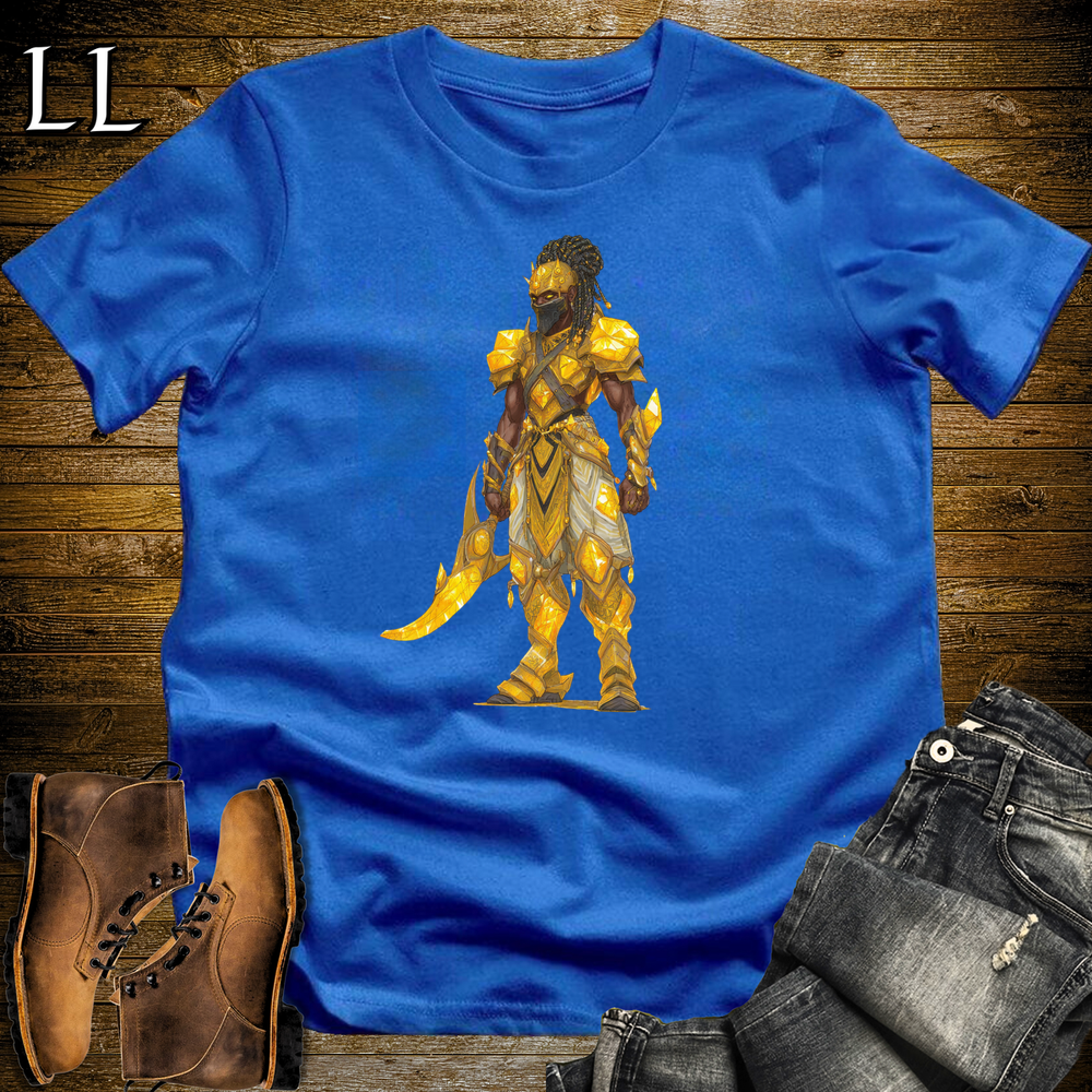 African Yellow Sapphire Warrior Softstyle Tee - Royal