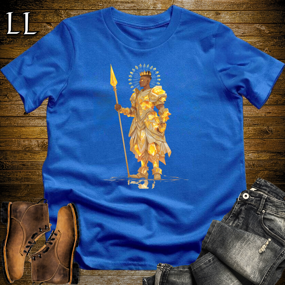 African Sun Spear King Softstyle Tee Royal Blue | African Royalty Graphic Tee