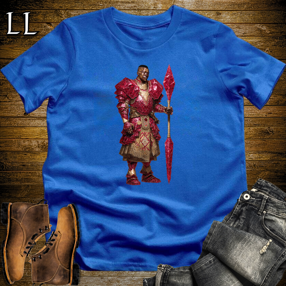 African Ruby Spear Warrior Softstyle Tee - Royal