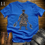 African Blue Dual Axe Warrior Softstyle Tee Royal Blue | African Heritage Tee