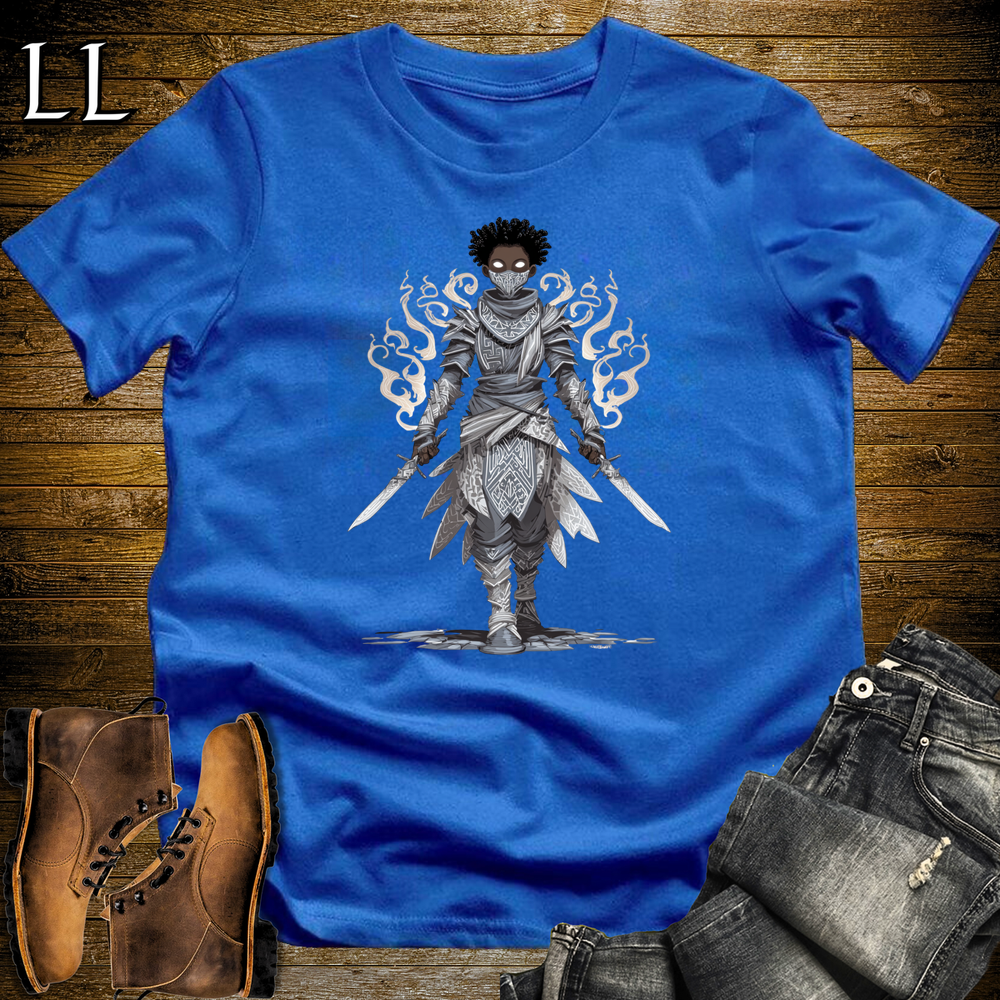 African Wind Walker Assassin Softstyle Tee Royal | African Warrior Tee
