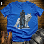 African White Wolf Assassin Softstyle Tee Royal | African Warrior Tee