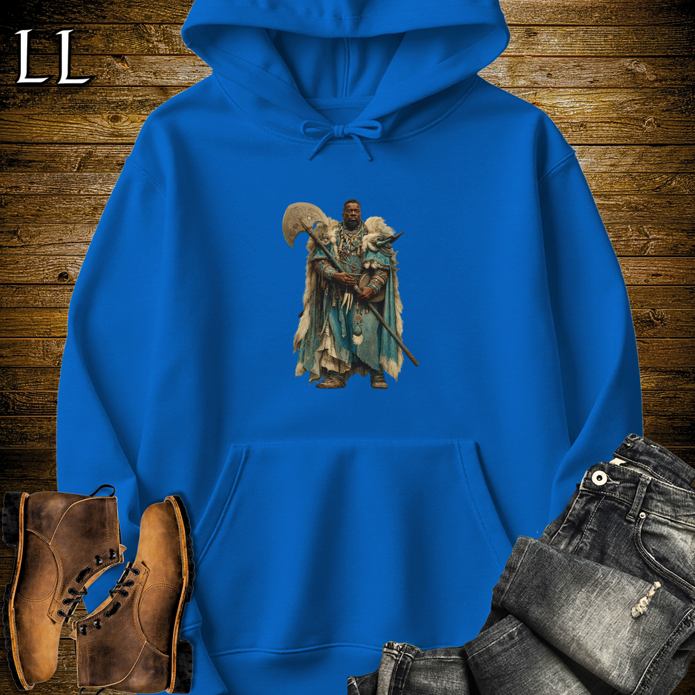 African Axe Chieftan Hooded Sweatshirt - Royal