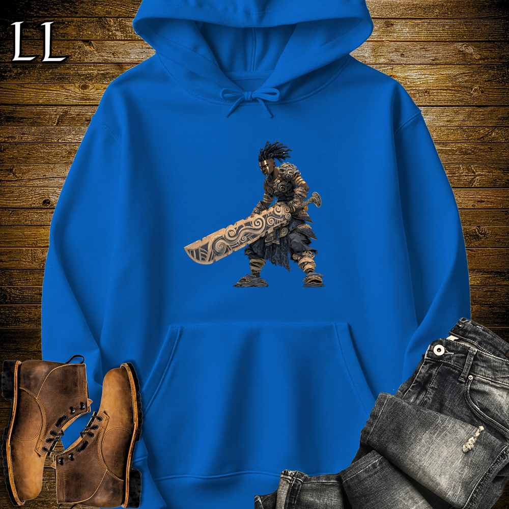 African Ancient God Sword Warrior Hooded Sweatshirt - Royal