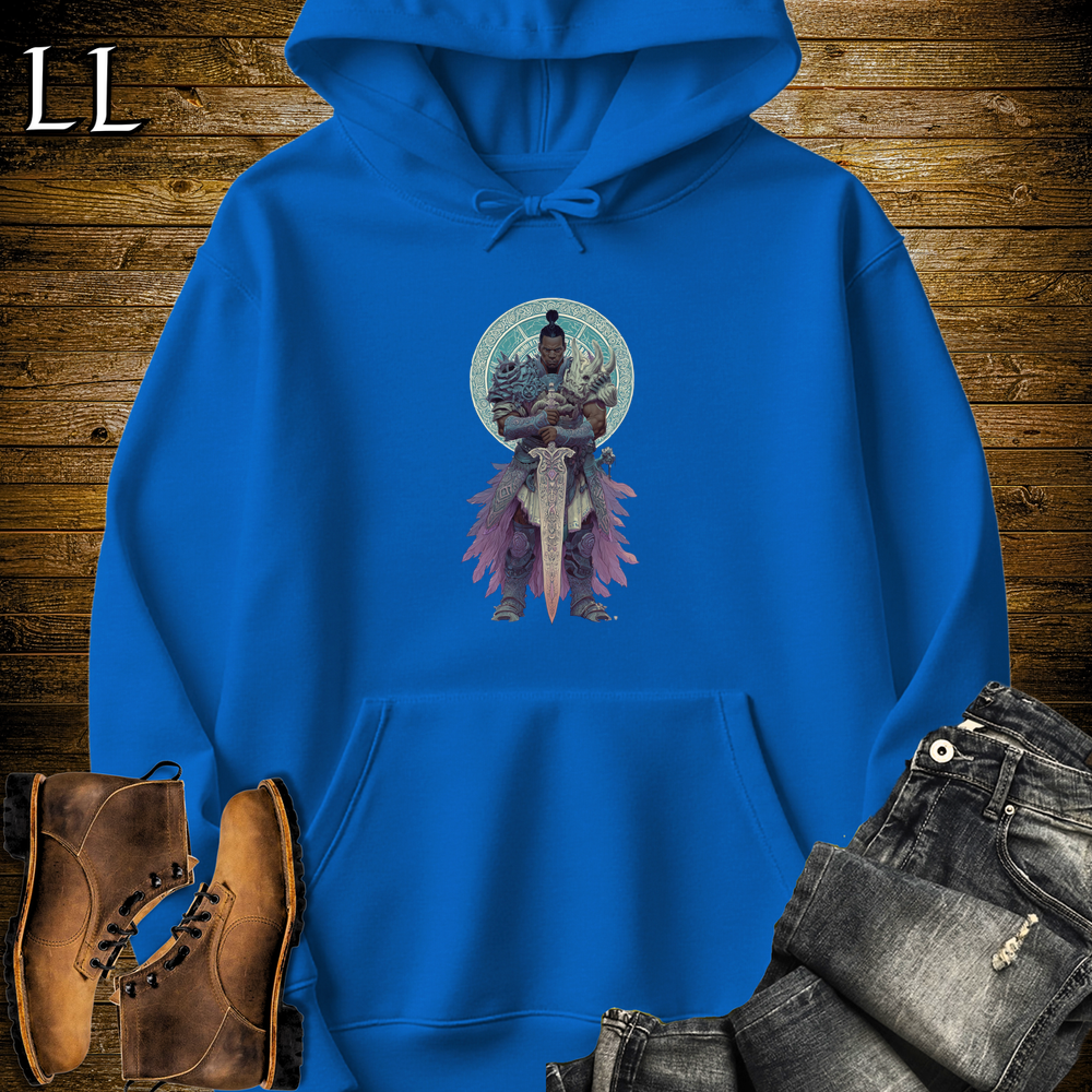African Ancestral Blademaster Hooded Sweatshirt Royal | Warrior