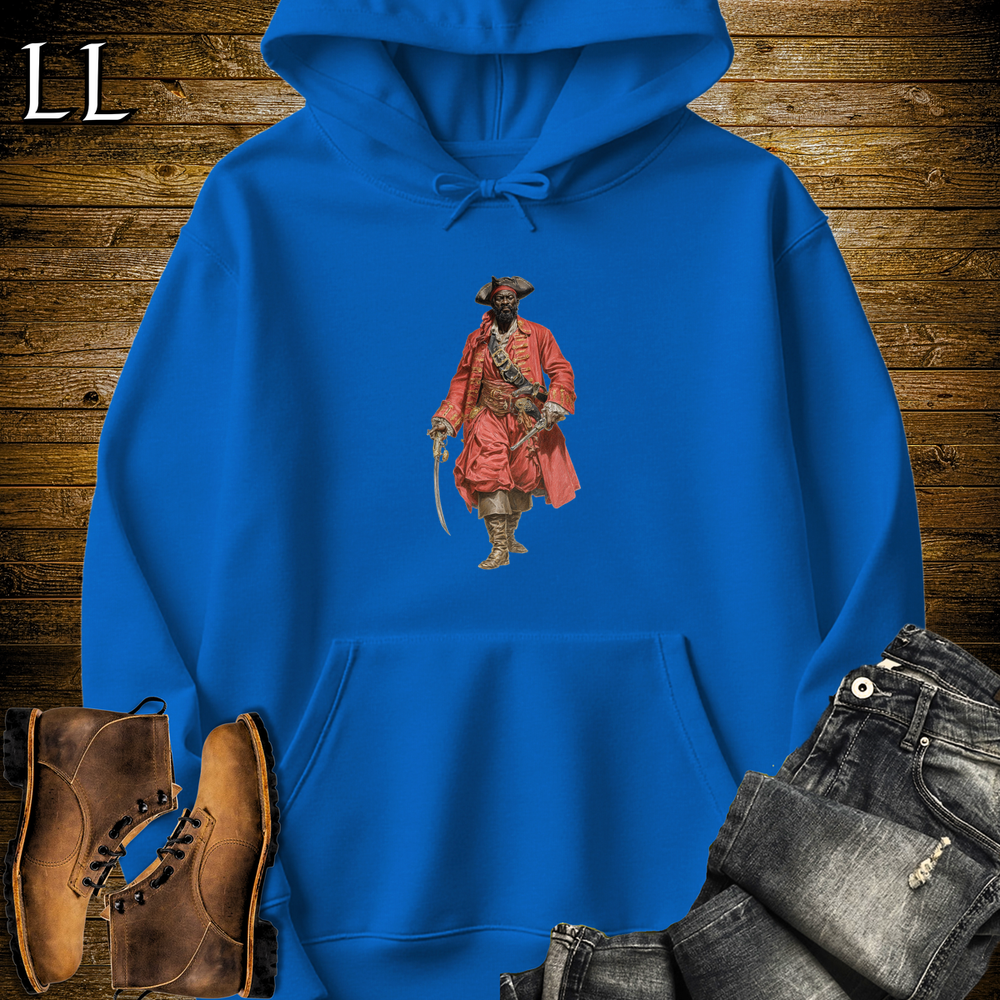 Afrian Redcoat Pirate King Hooded Sweatshirt - Royal